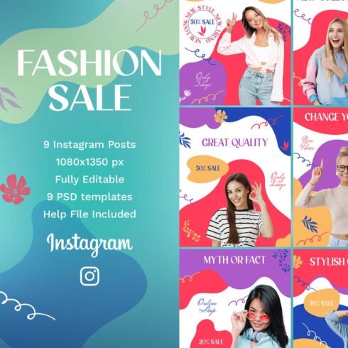 Fashion Sale Instagram cover image.