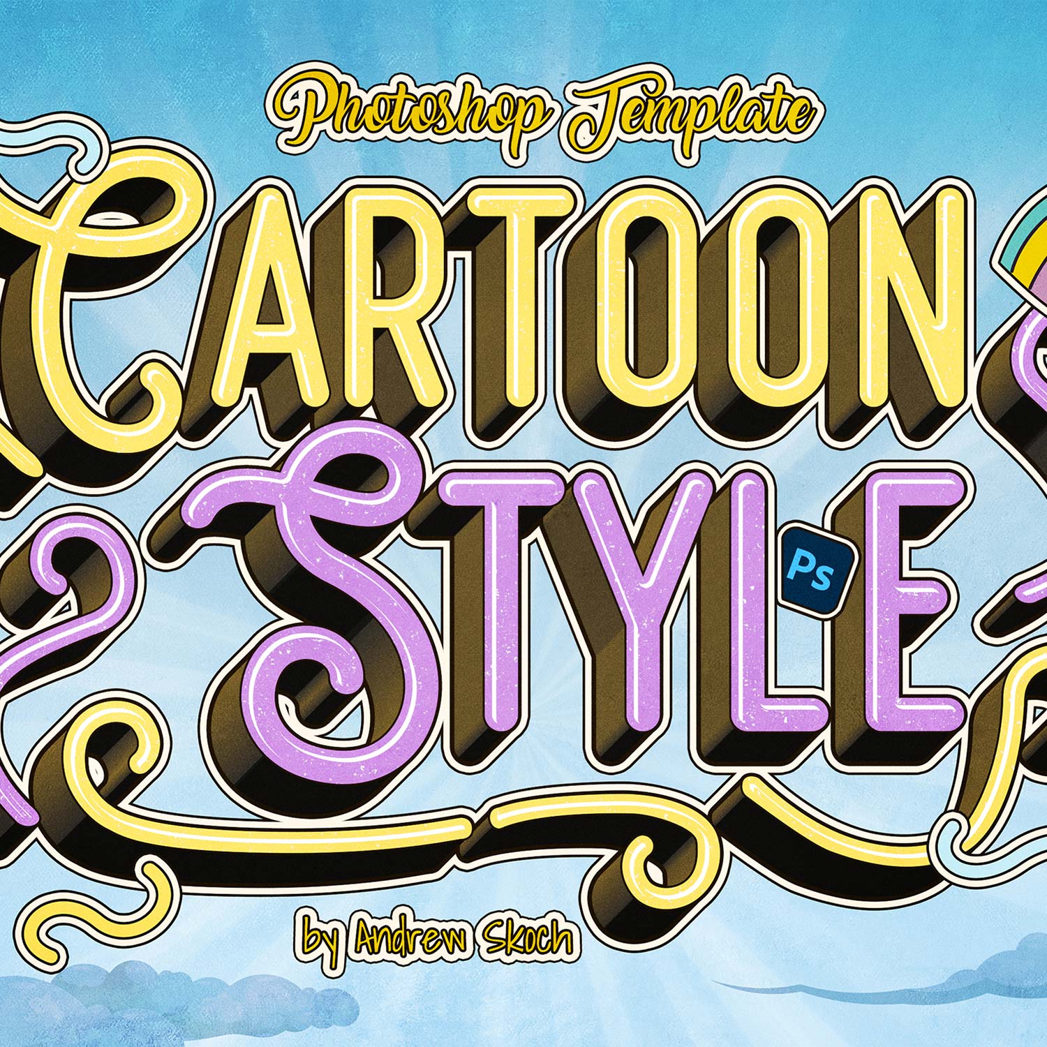 Cartoon Style Text Effect cover image.