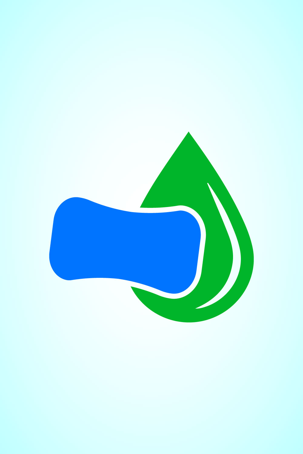 Creative soap logo design with original shape, Vector design template pinterest preview image.