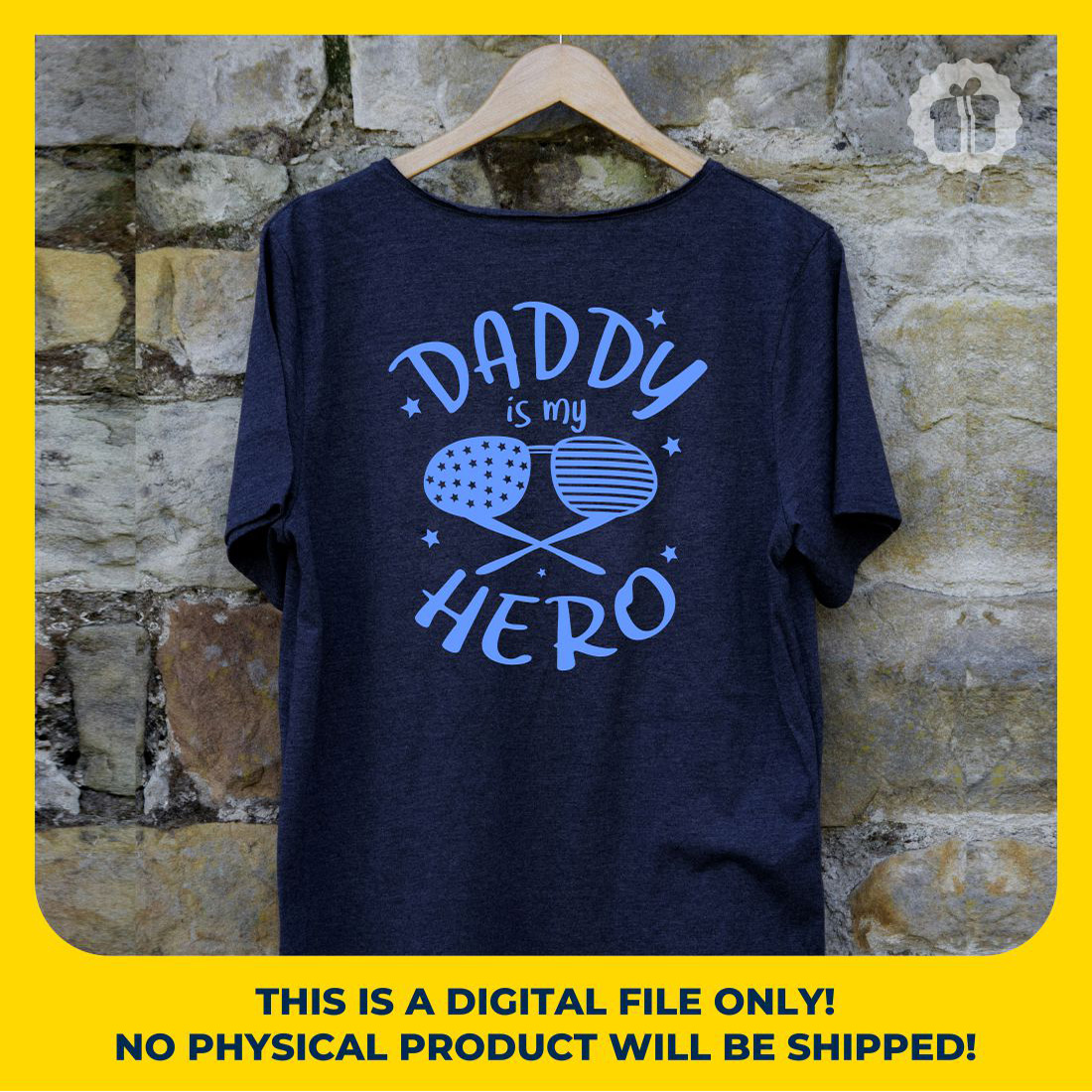 Daddy Is My Hero SVG | Father’s Day SVG, DXF, EPS, JPG, PNG & PDF Files preview image.