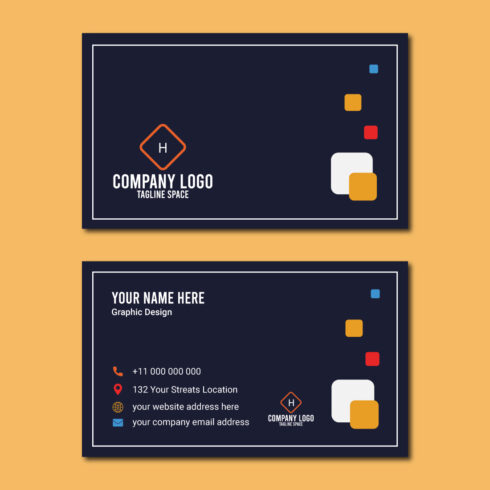 Modern Stylish Business Card Design cover image.