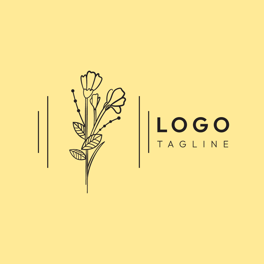 Minimalist Line Art Fashion, Beauty, and Flower Logo Design Bundle for Brands preview image.