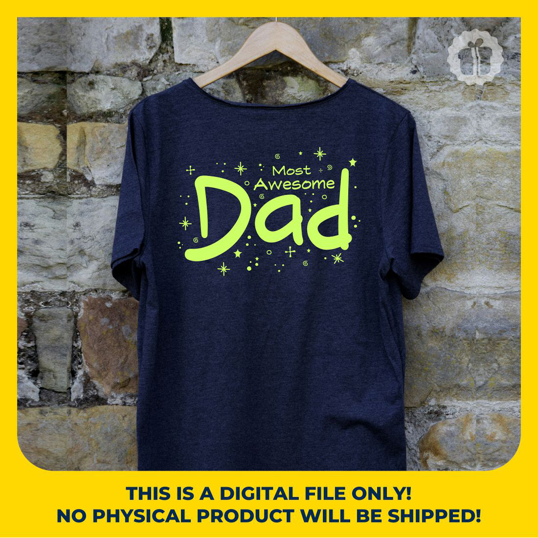 Most Awesome Dad SVG | Father’s Day SVG, DXF, EPS, JPG, PNG & PDF Files preview image.