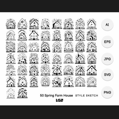 Spring Farm House Element Icon Black cover image.