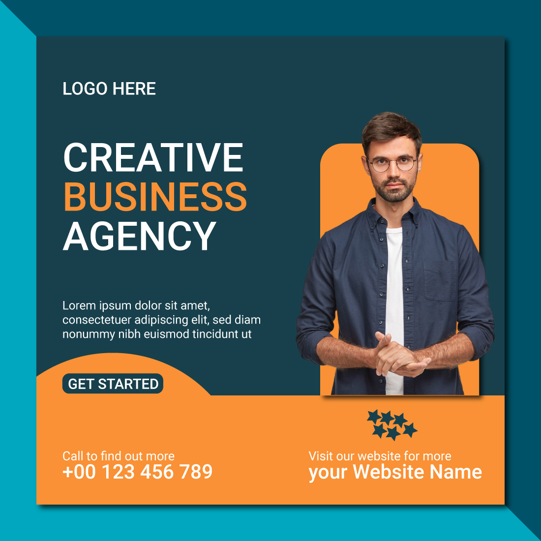 Creative Business Agency Social Media Post Template cover image.