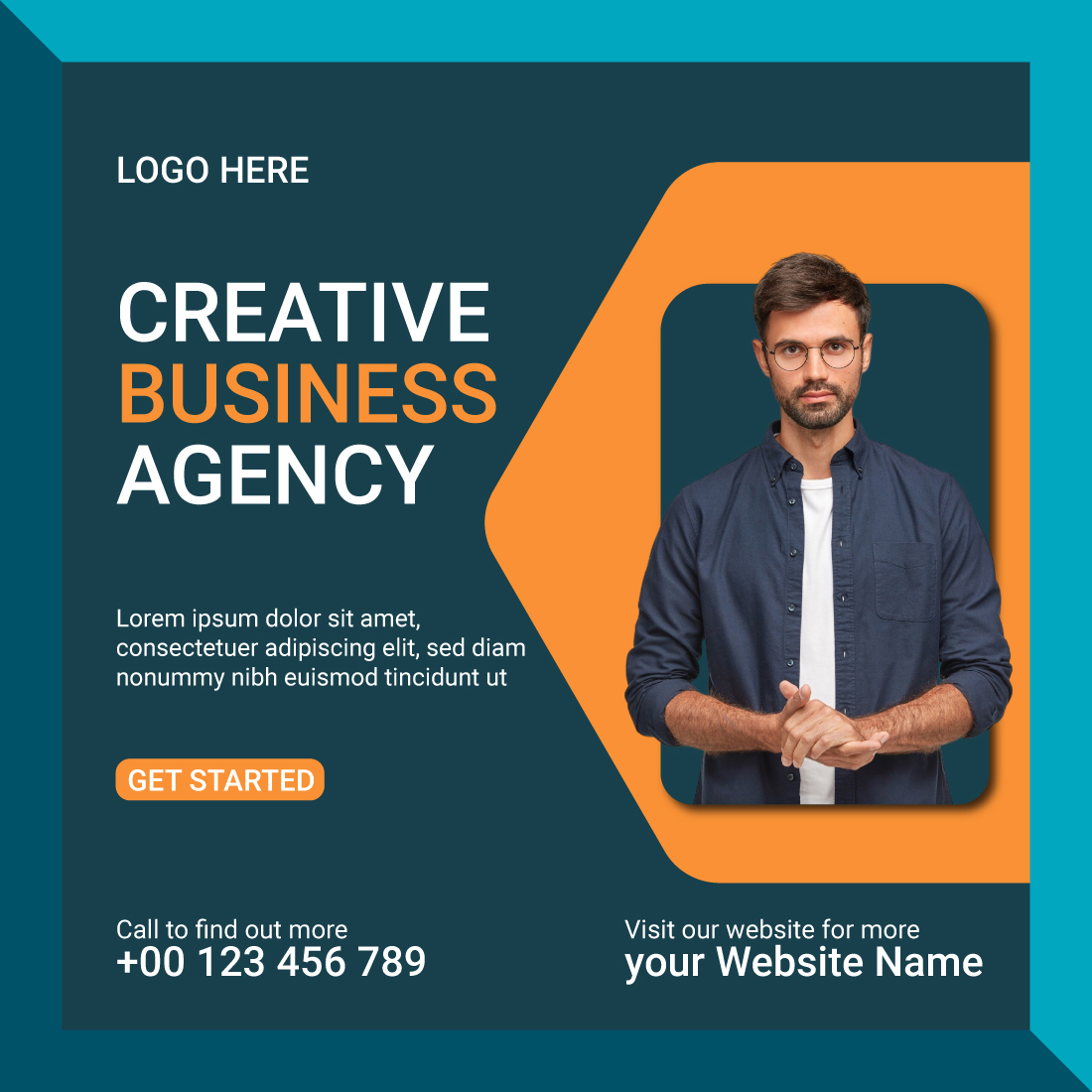 Creative Business Agency Social Media Post Template cover image.