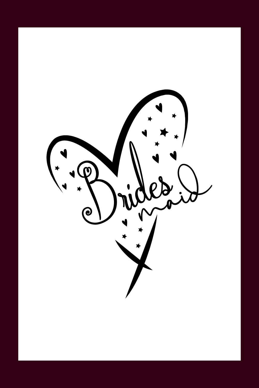 wedding Svg, Brides Maid pinterest preview image.