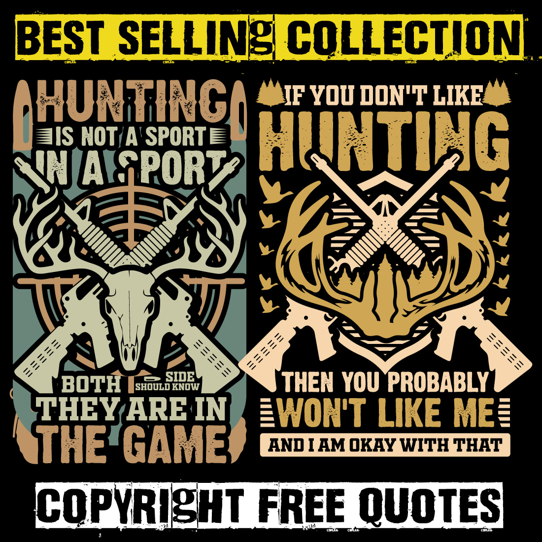 Hunting T-shirt- Hunting Shirts- Hunter retro vintage deer hunting t-shirt design- Deer hunting t shirt design preview image.