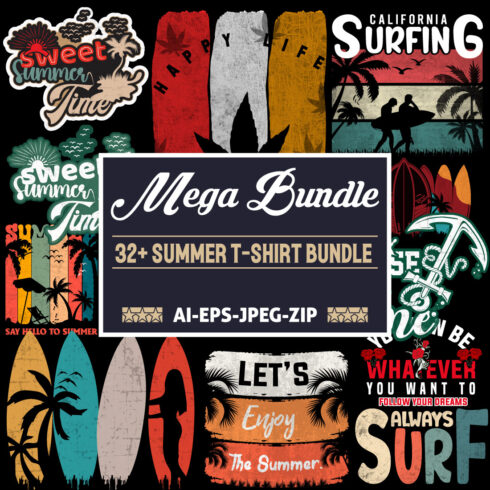 Summer T-Shirt Design- Summer T-shirt- Summer shirt- Vintage T-shirt- Beach Summer T-shirt Design- Summer- Surfing- Summer Vibes- Vintage Summer T-shirt Design- Beach Tshirt Designs- Tropical Beach T-shirt cover image.