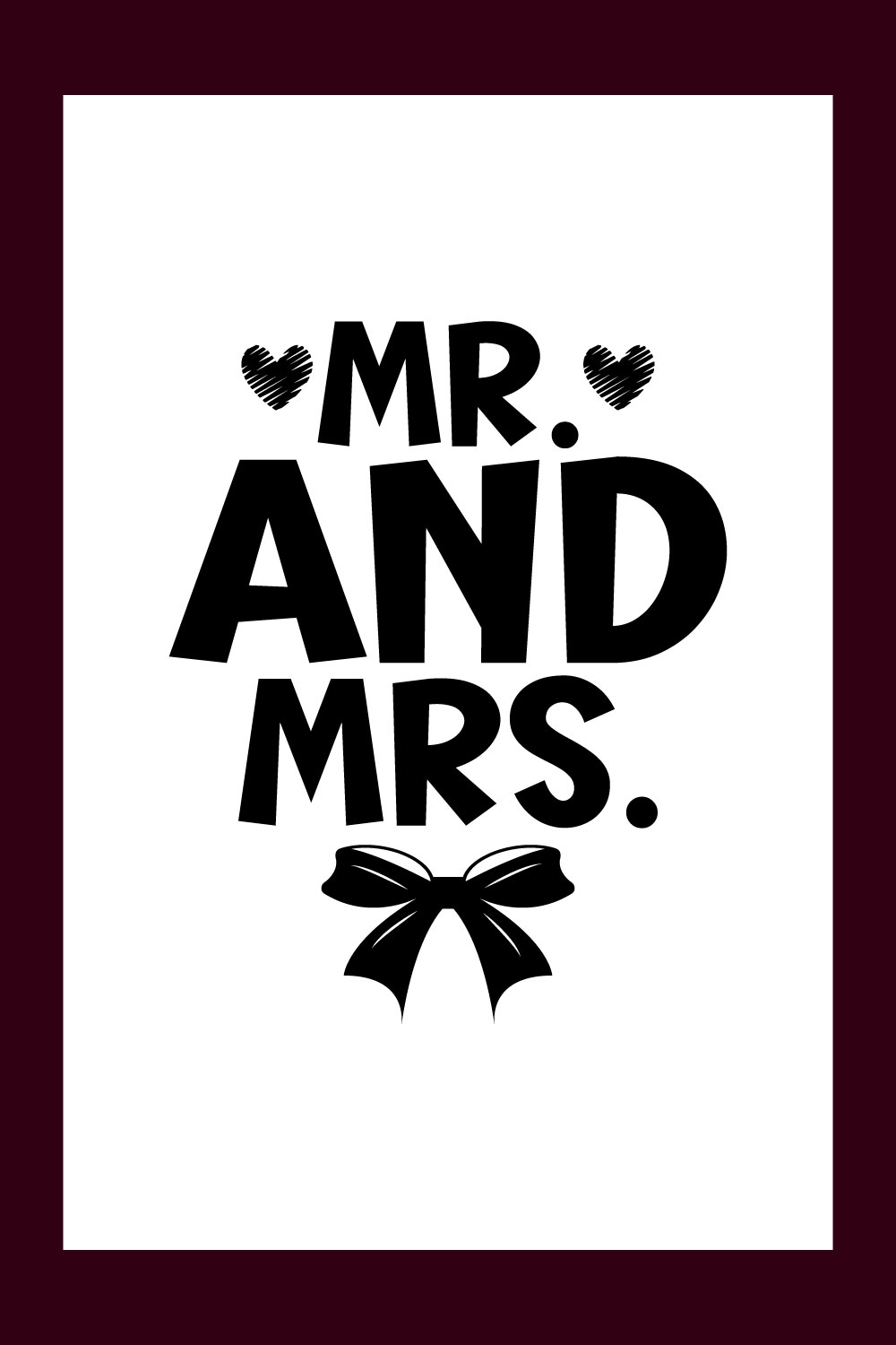 wedding Svg, Mr And Mrs pinterest preview image.