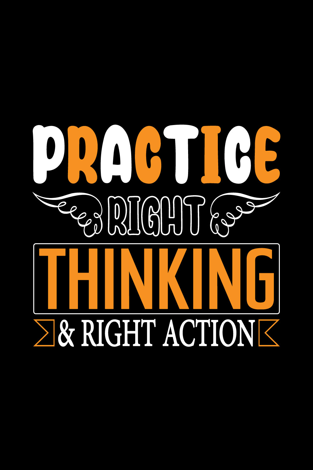 Practice Right Thinking & Right Action pinterest preview image.