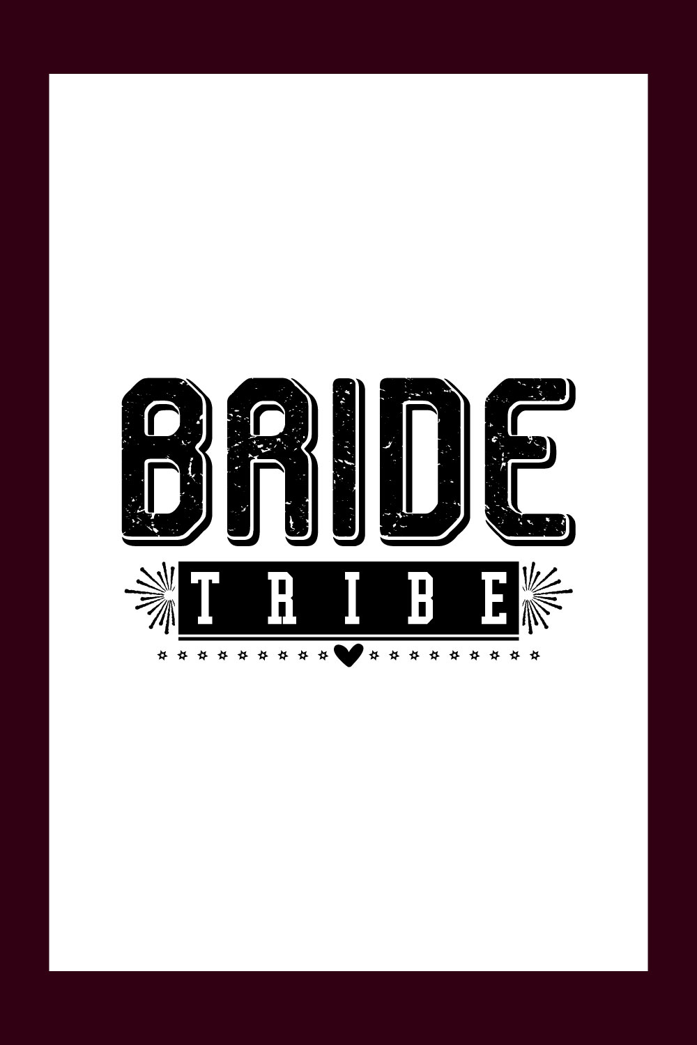 Bride Tribe T-shirt design pinterest preview image.