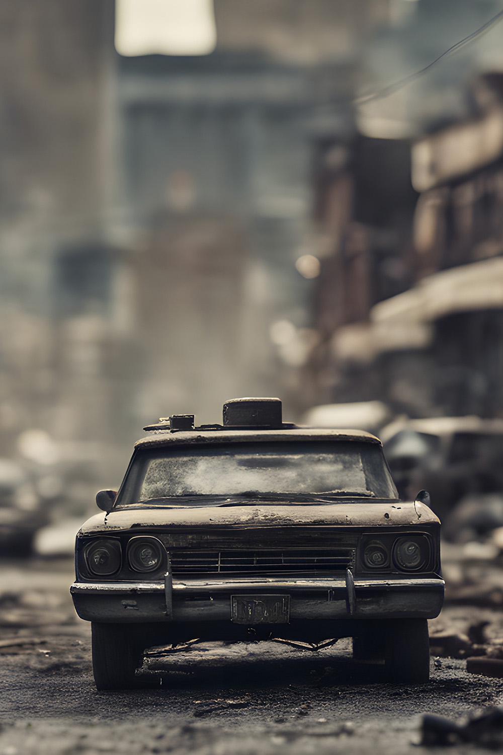 Post-apocalyptic city scene a thousand years later pinterest preview image.