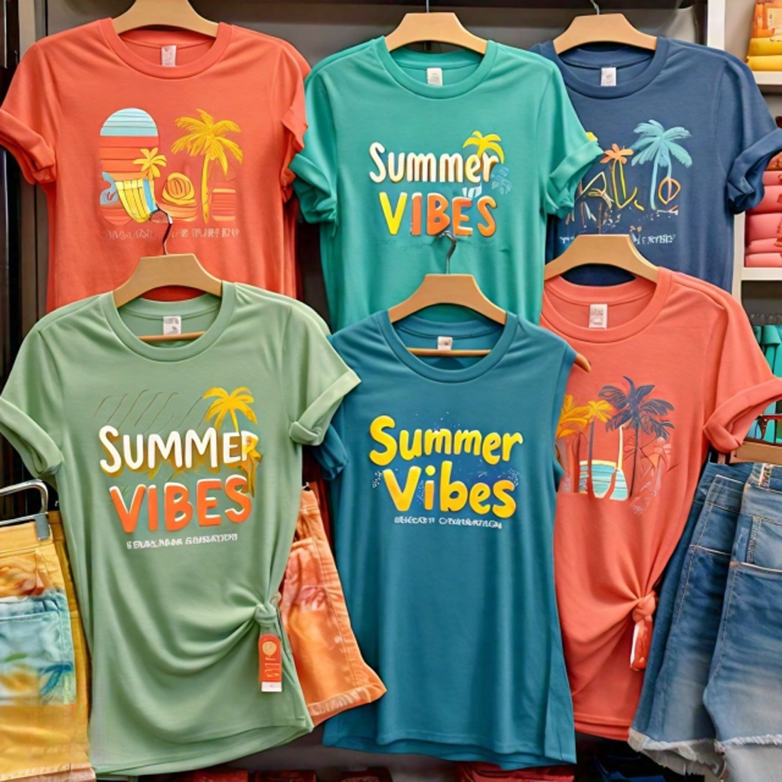 11 unique summer t-shirt designs preview image.