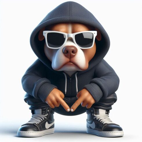 3D Gangsta Rap Dog Urban Street Wear Collectible Avatar cover image.