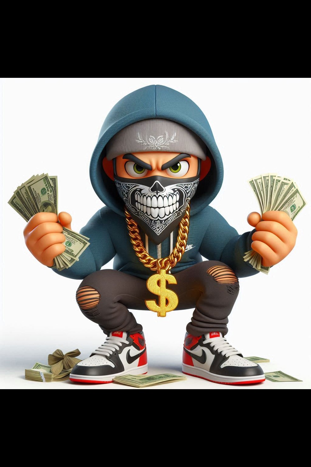 Urban Street Wear 3D Gangsta Rap Collectible Characters 6th Edition pinterest preview image.