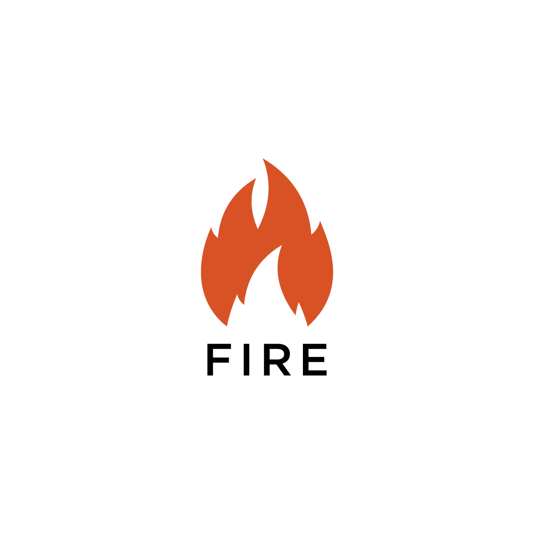 fire flame logo vector preview image.