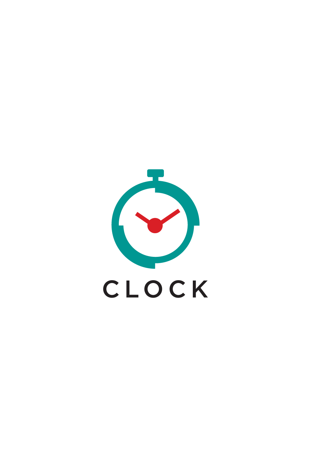 Clock vector icon logo design pinterest preview image.