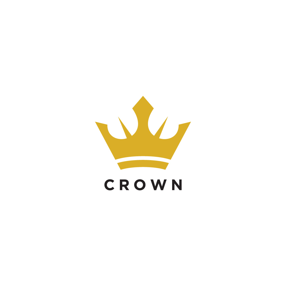 crown logo vector design preview image.