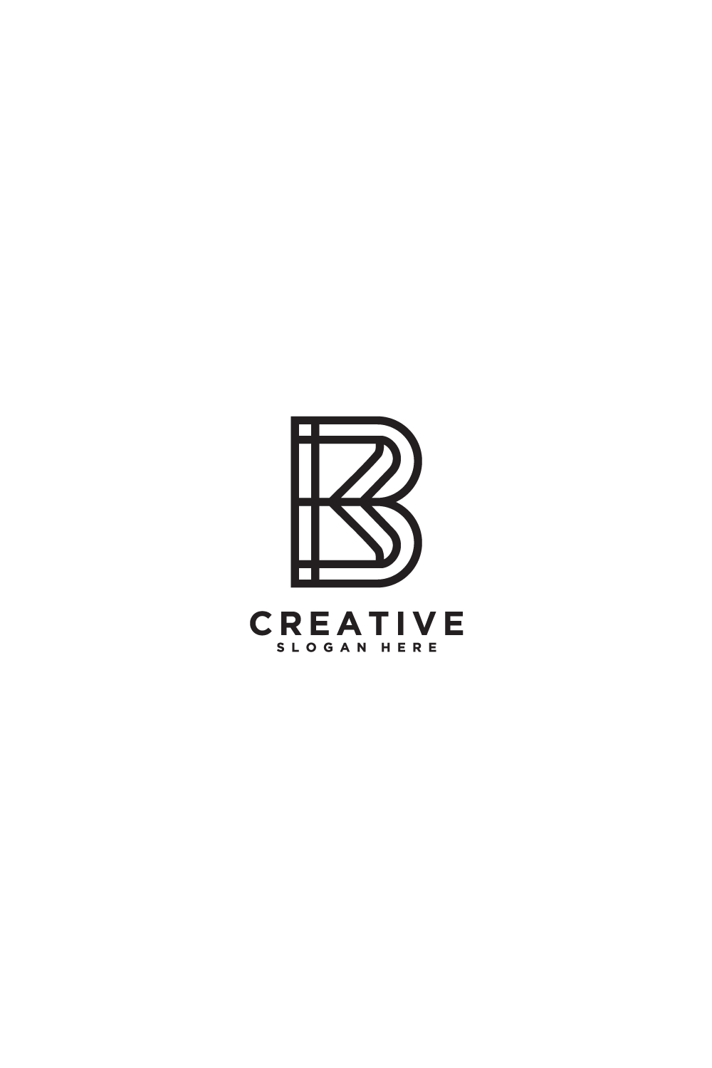 b logo vector design pinterest preview image.