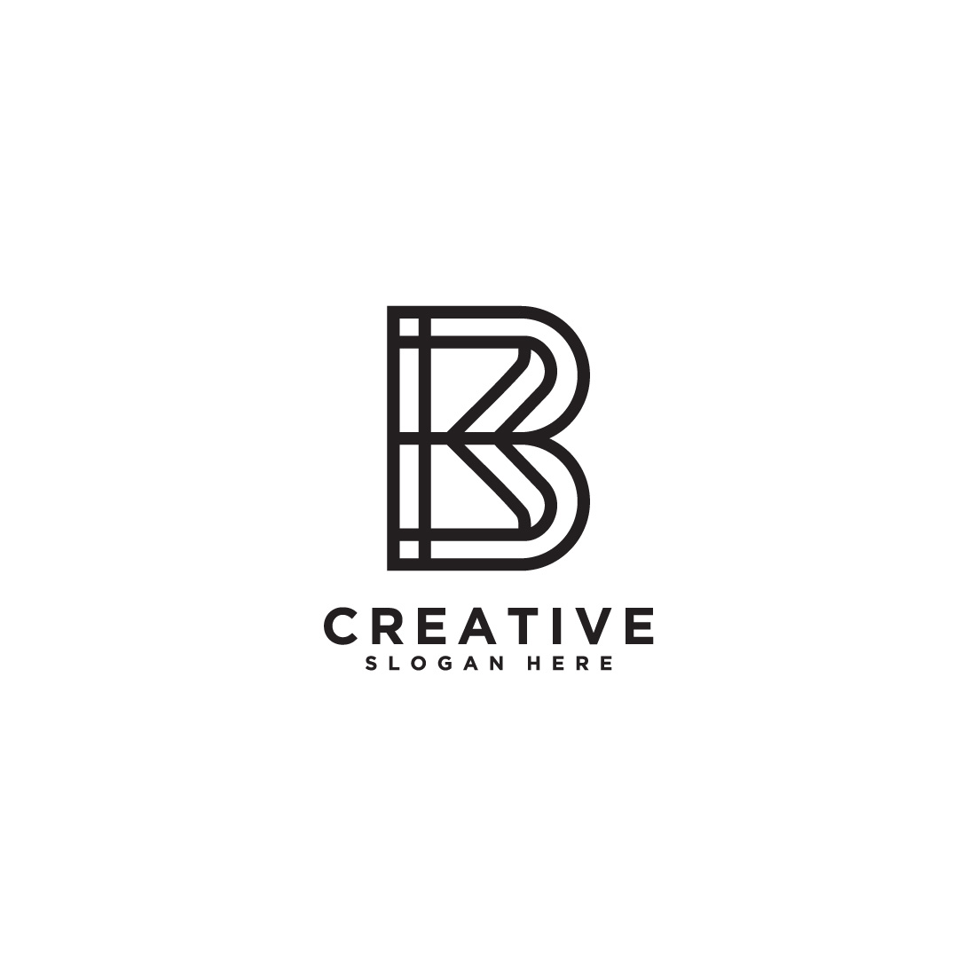 b logo vector design preview image.