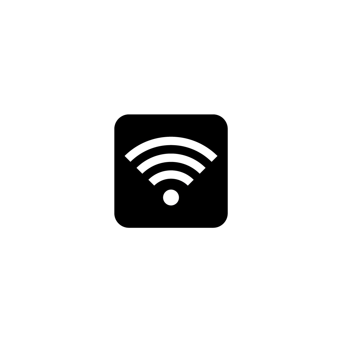 Wifi wireless internet signal flat icon for apps preview image.