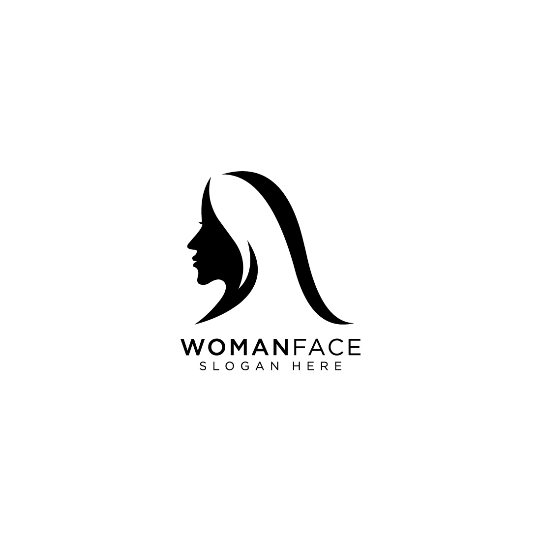 women face beauty logo vector design preview image.