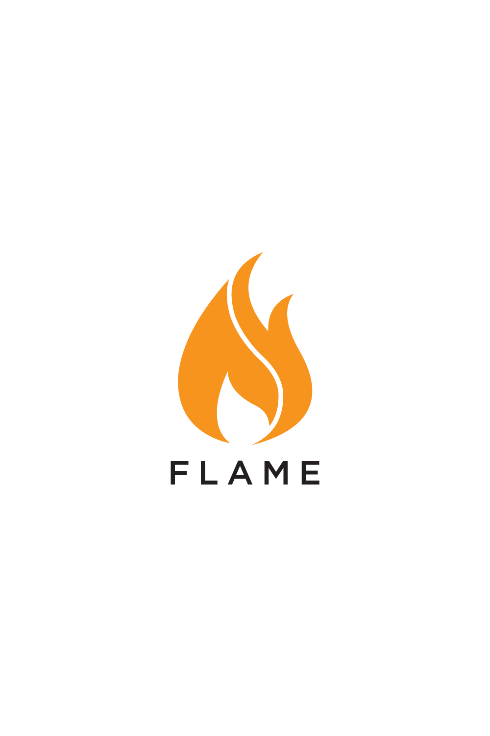 Fire Flame Logo design vector Bonfire Silhouette Logotype icon pinterest preview image.