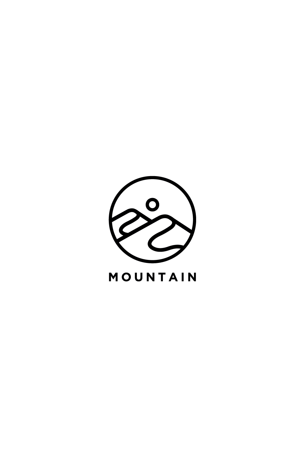 mountain logo design vector template pinterest preview image.
