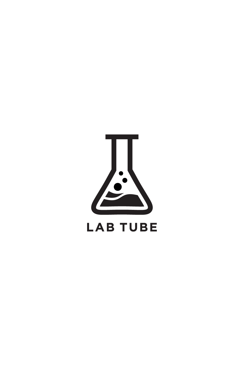 lab bottle logo design template pinterest preview image.
