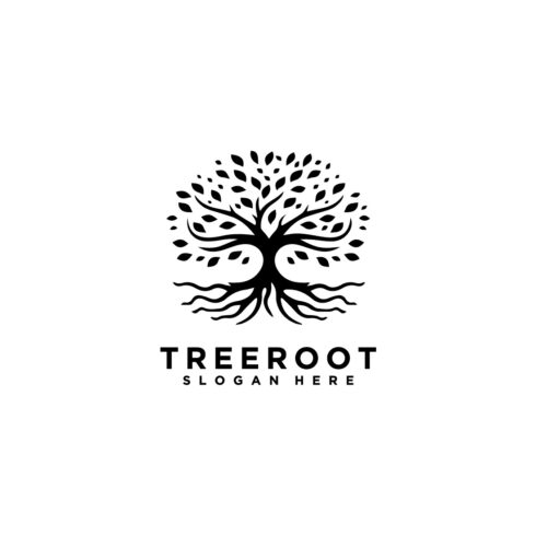 tree and root vector design template cover image.