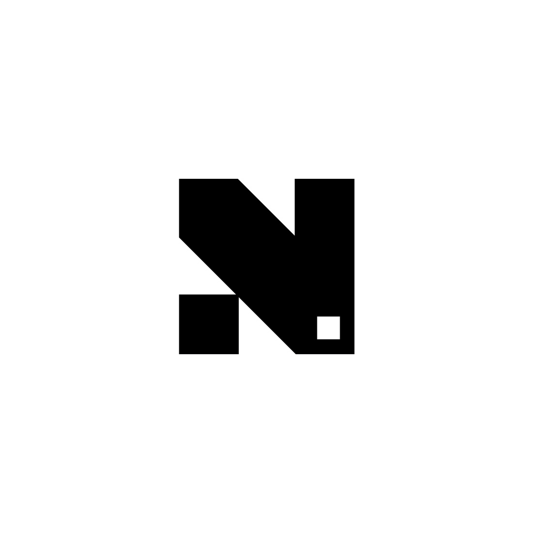 initial letter n logo vector design preview image.