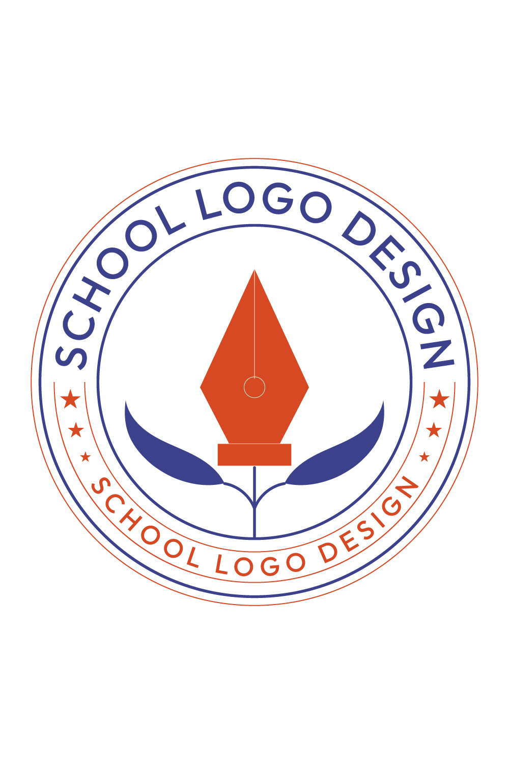 Master Bundle of School, Academy, and Education Logo Designs pinterest preview image.