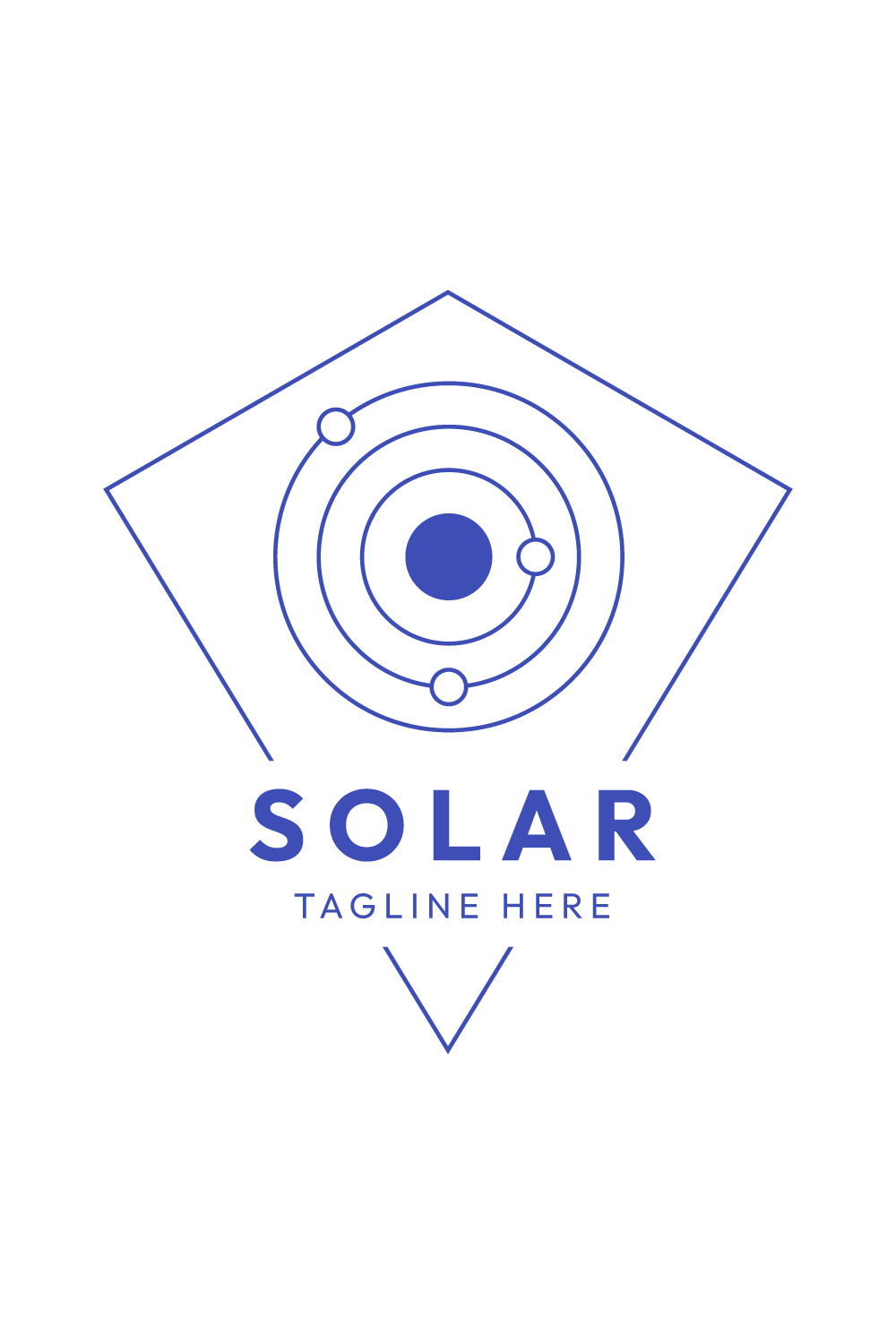 Minimalist Solar Energy Logo Design Bundle - Master Collection pinterest preview image.