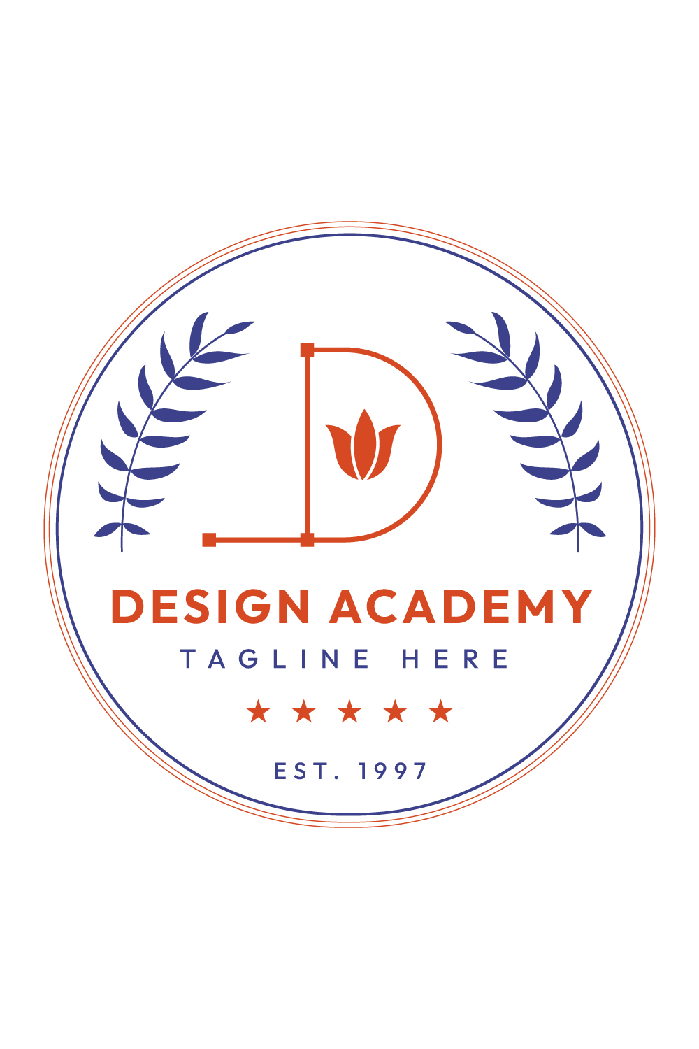 Master Bundle of Academy, School, and Education Logo Designs pinterest preview image.