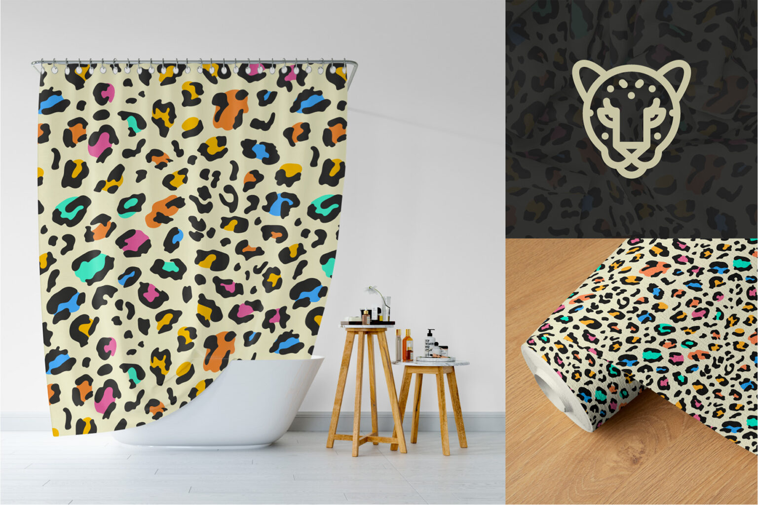 Set of 5 Leopard Print Seamless Patterns - MasterBundles