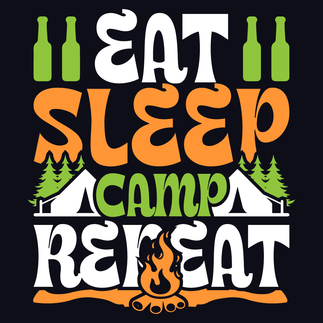 Camping T-Shirt Design- Camping T-shirt- Summer Camp Shirt- Camping T-shirts- Camping-tents T-shirt- T-shirt Design Bundle preview image.