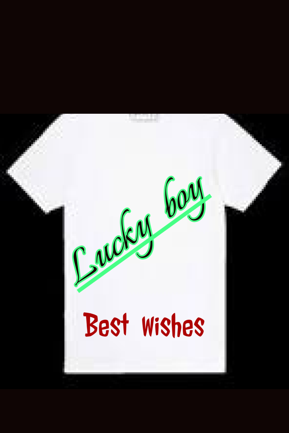 The lucky man t-shirt design pinterest preview image.