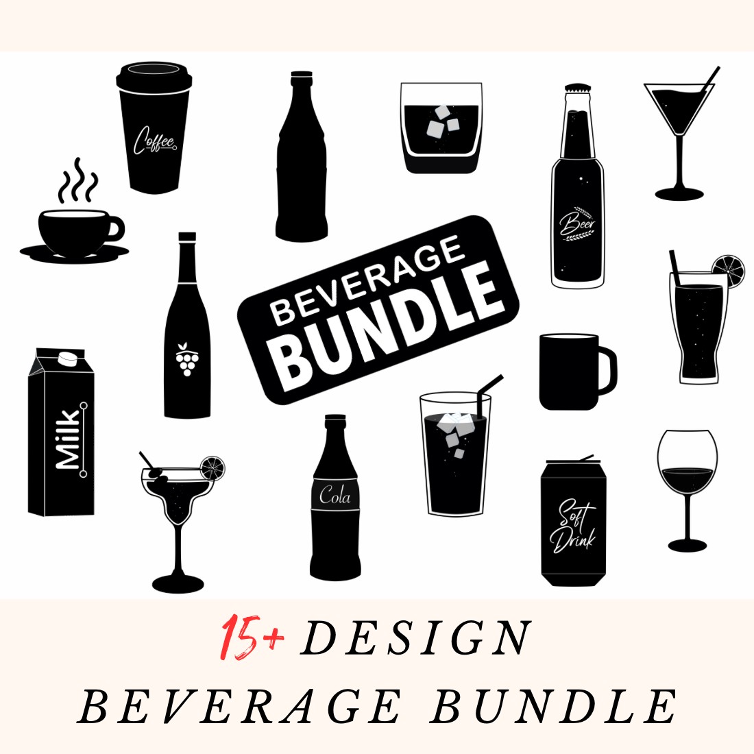 15+ SvG Beverage Bundle Pack cover image.