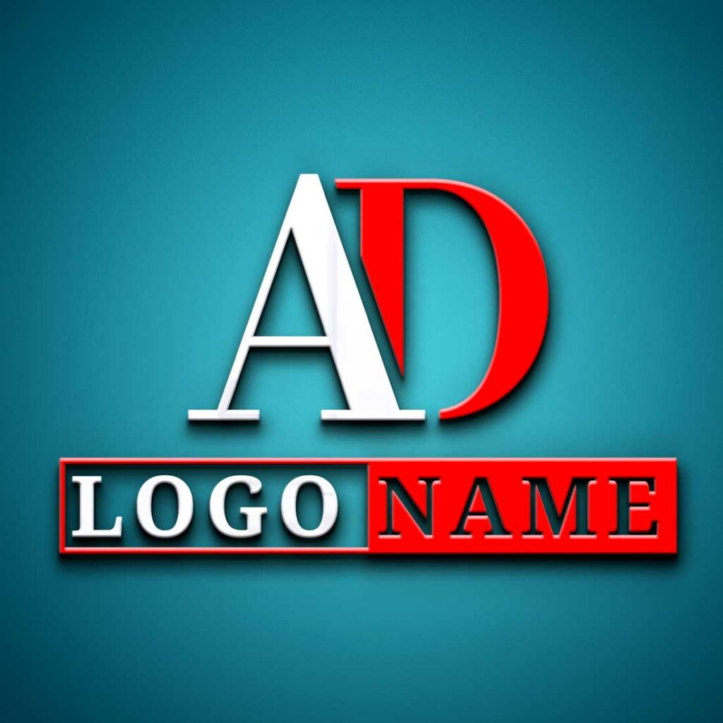 Modern (AD) Letter Logo Design in Illustrator - 100% Editable ...