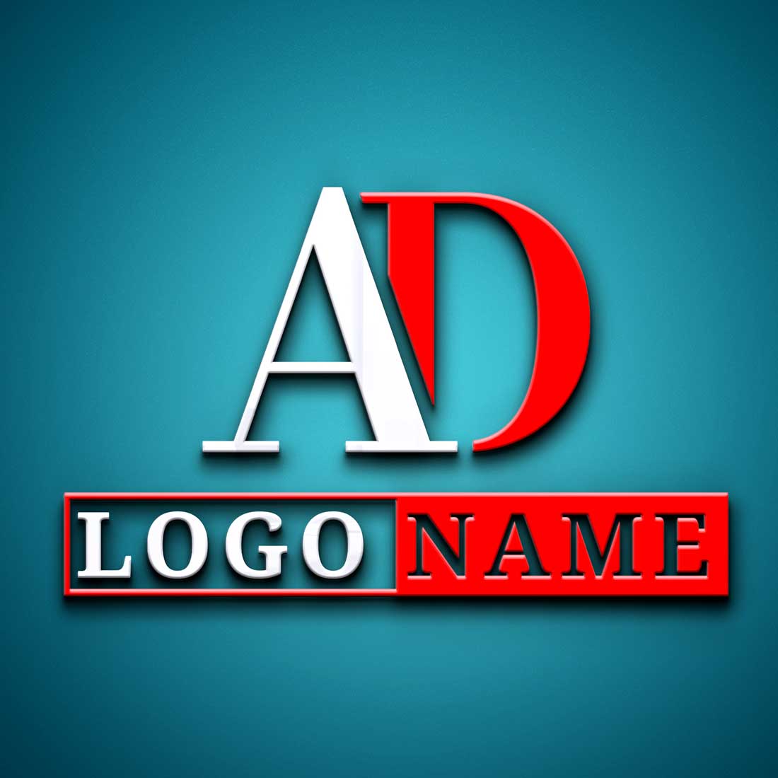 Modern (AD) Letter Logo Design in Illustrator - 100% Editable cover image.