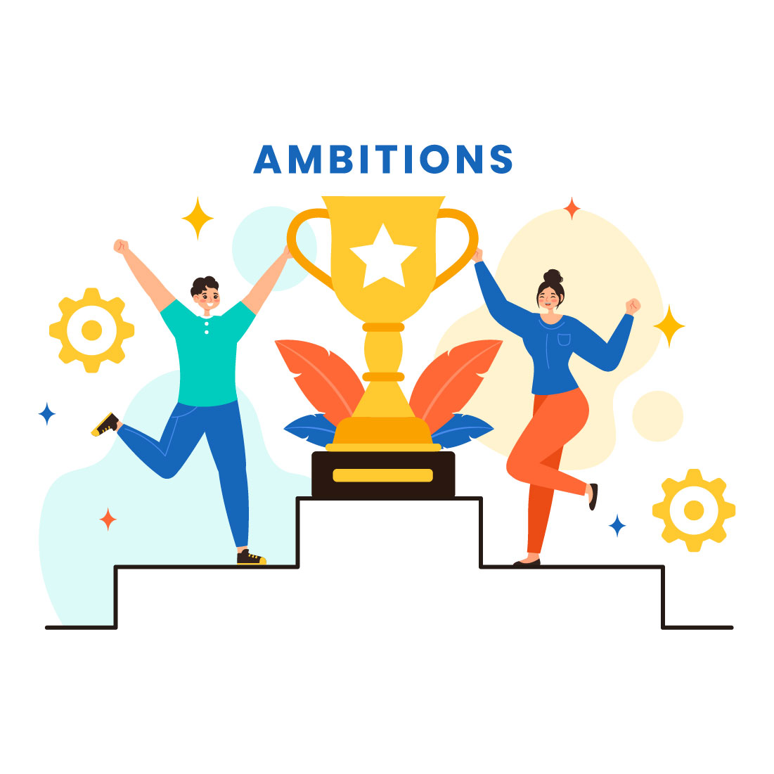 9 Ambition to Success Illustration preview image.