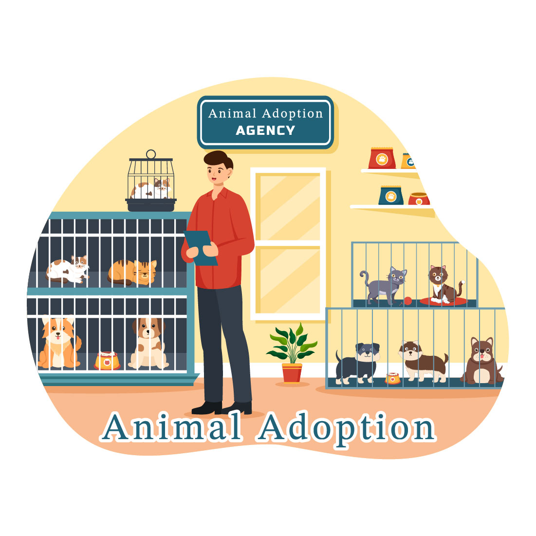 9 Animal Adoption Agency Illustration preview image.