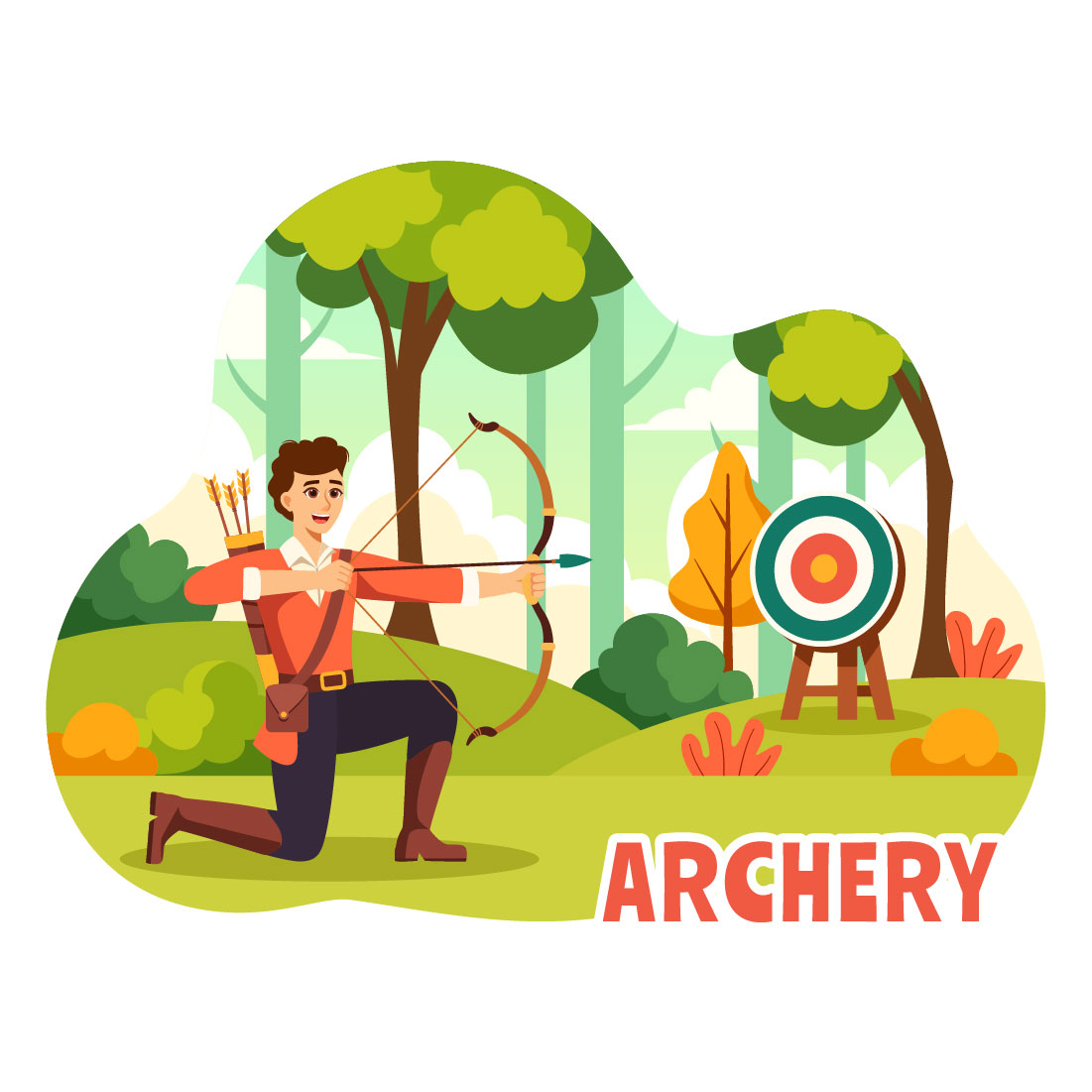 10 Archery Sport Illustration cover image.