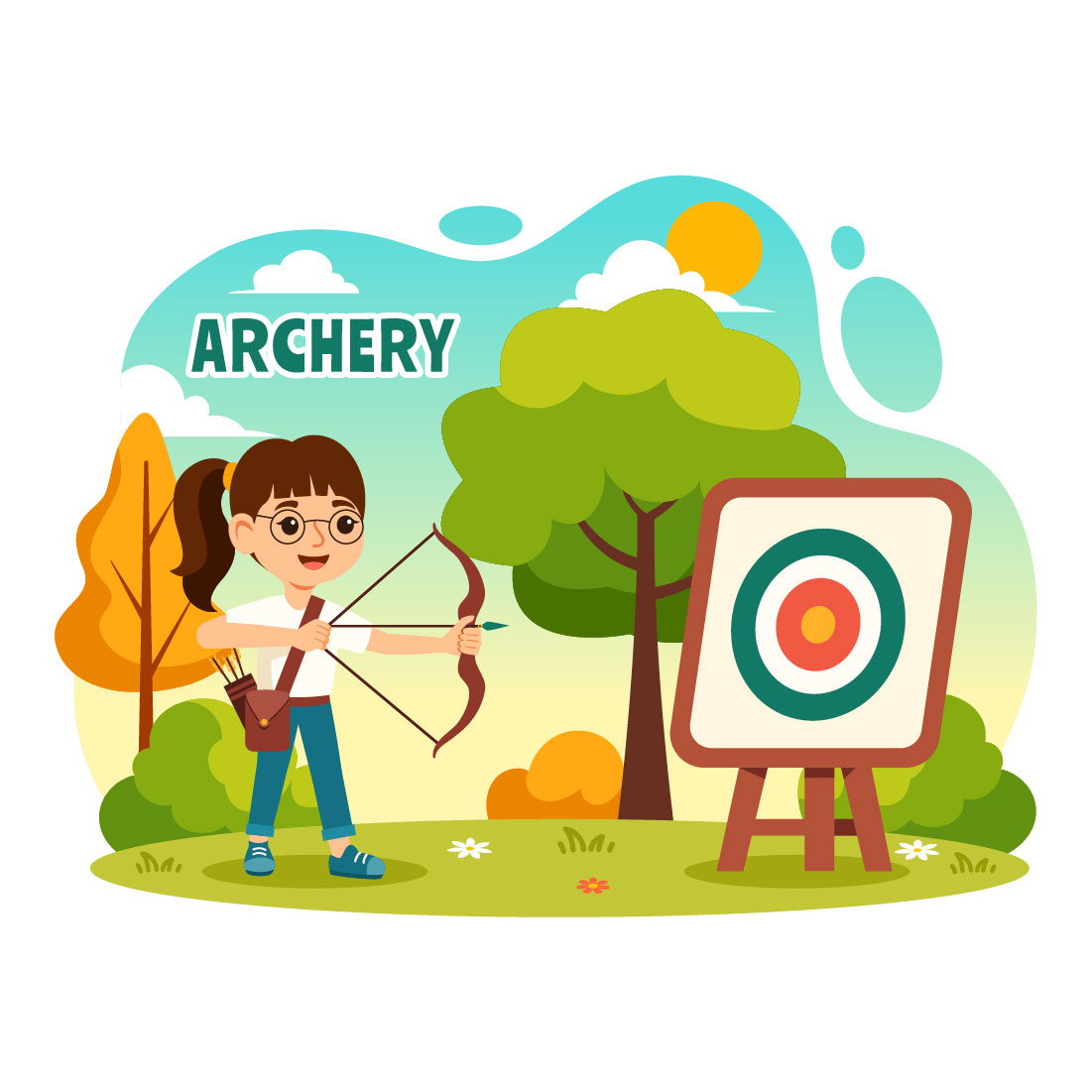 10 Archery Sport Illustration preview image.