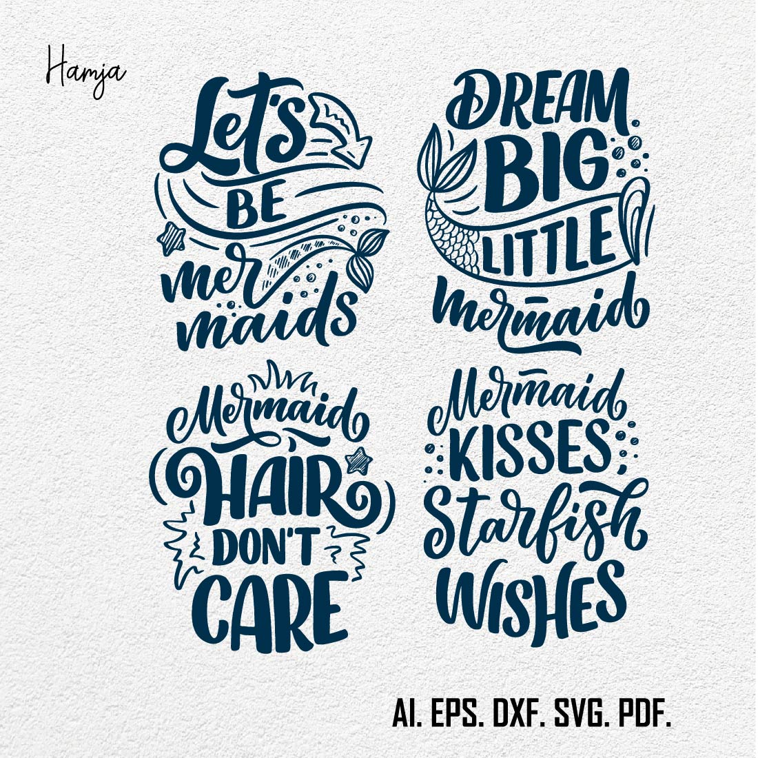 Mermaid SVG Bundle, Magical SVG Bundle, Mermaid SVG, Mermaid Quotes Svg, Ocean Svg, Mermaid Tail Svg, Clam Shell Svg, Cut File Cricut preview image.