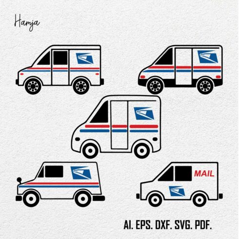 Mail Truck SVG File, Postal Truck SVG, Post Office Clip Art, Delivery Truck svg, Cut files for Cricut, Cameo, Silhouette, Cut File cover image.