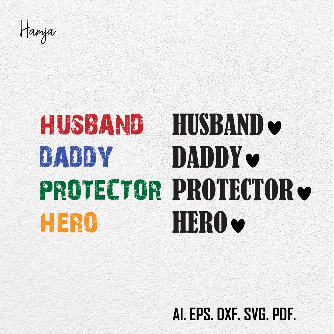 Husband Daddy Protector Hero Svg, Father's Day Gift, Husband Gift, Dad Svg, Dad Life Png, Father's Day Svg, Grandpa Svg, Cricut Cut File preview image.