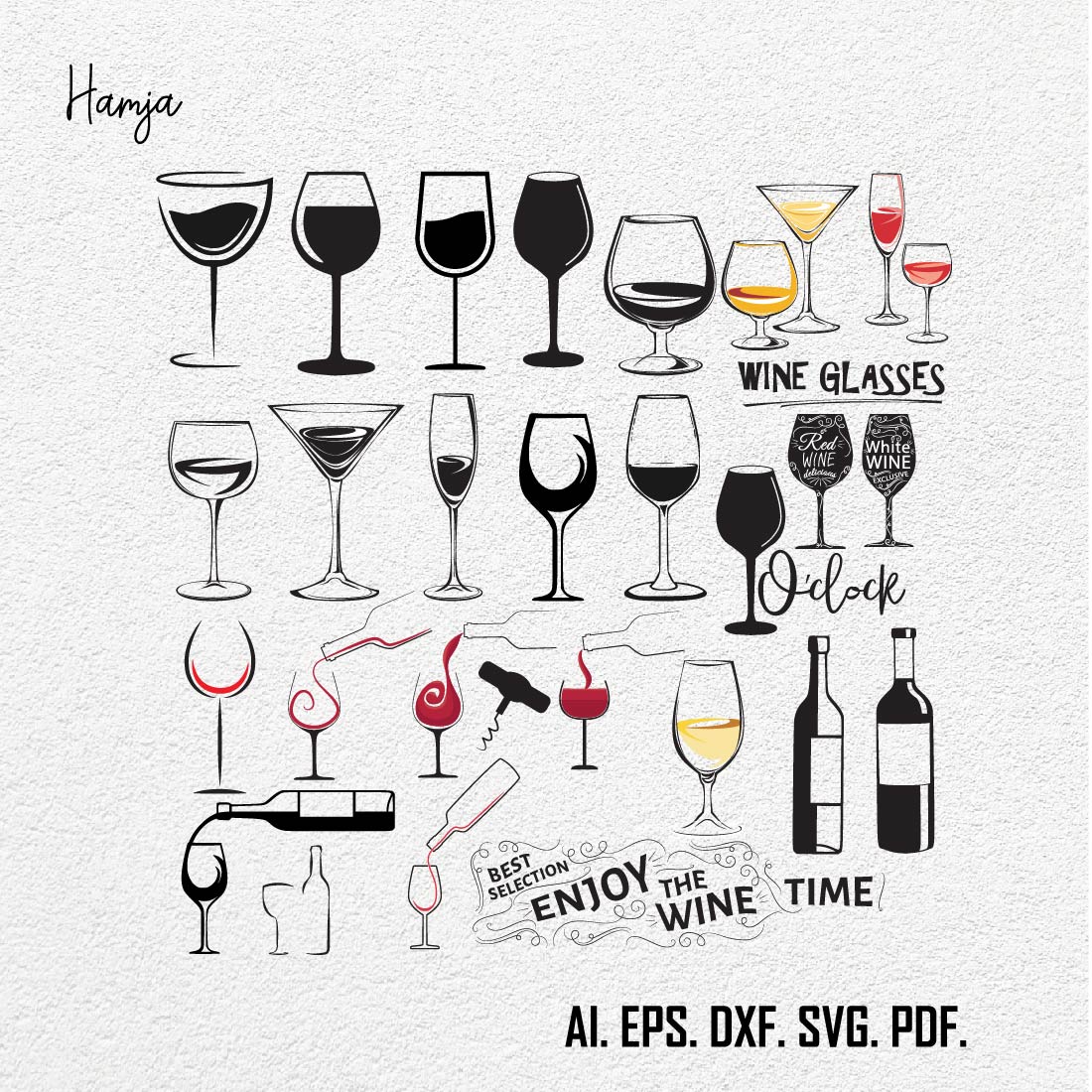 Wine SVG Bundle - Wine PNG Bundle - Wine Clipart - Wine SVG Cut Files for Cricut - Wine Glass Svg Png - Wine Drinking Svg Png - Vineyard Svg preview image.