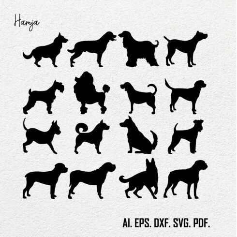 Dog SVG Bundle, Dog PNG Bundle, Dog Clipart, Dog SVG Cut Files for Cricut, Cute Dog Svg, Paw Prints svg, Pet Svg, Dog House svg, Dog Bone cover image.
